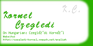 kornel czegledi business card